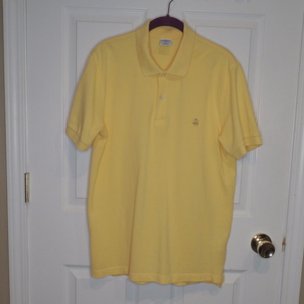 Brooks Brothers Men's Yellow Polo Slim Fit Size L